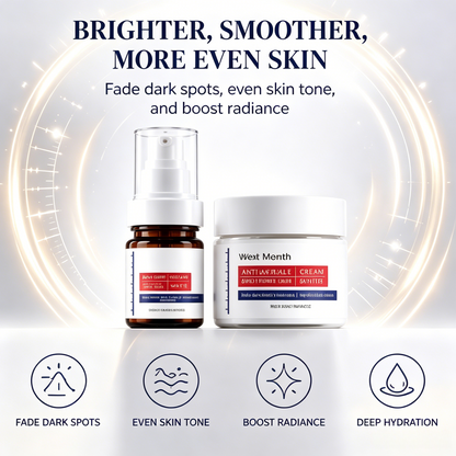 🌟Dark Spot Remover Skin Care Set | Hydrating Brightening Serum + Anti Wrinkle Face Cream For Uneven Dull Skin-LT