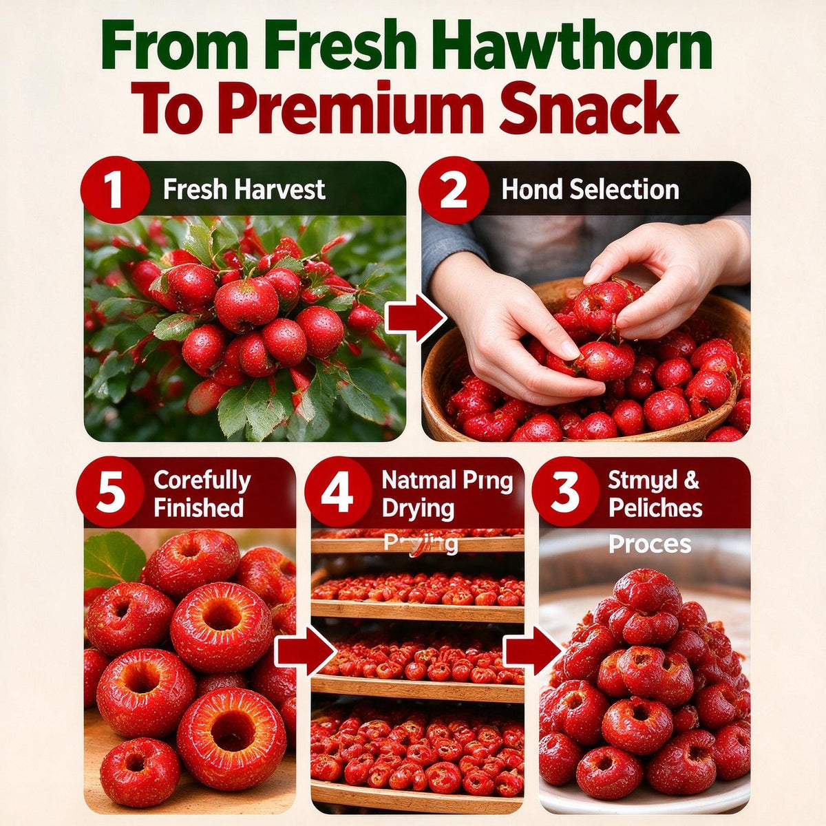 100% Natural • Zero Additives • Pitted Hollow Hawthorn-ZRT