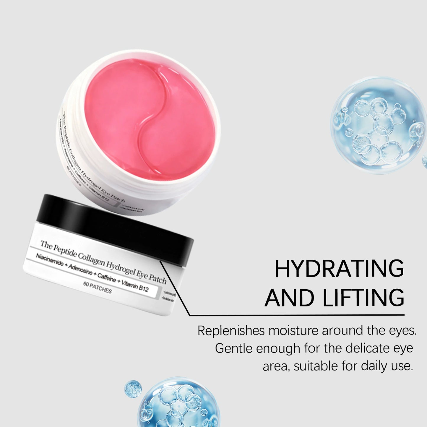 Collagen Hydrogel Eye Patches – 60PCS | Reduce Puffiness & Hydrate Dark Circles in Just 10 Minutes ✨👀💧-KPL