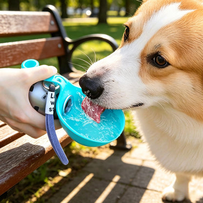 🐶Portable Dog Water Bottle - 2-in-1 Stainless Steel Travel Water Bowl for Dogs-CJP
