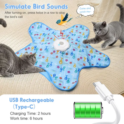 ✨Interactive Random Moving Feather Cat Toy🐱 Hide-and-seek Rechargeable Cat Plaything🔋 Great for indoor exercise & relieve cat boredom😺 Suitable for all cat breeds🐾-XLB