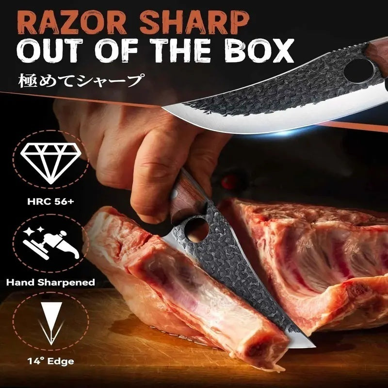 🗡️ Hand-Forged Viking Butcher Knife: The Ultimate Multi-Purpose Kitchen Tool-CJP