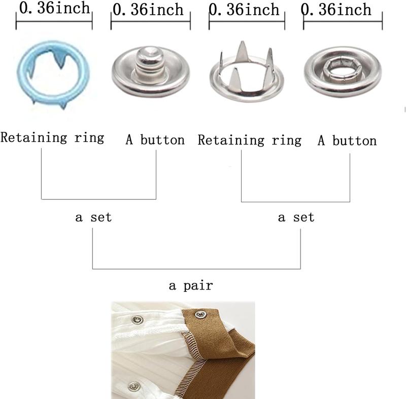 🧵 Home Sewing Accessories Kit for DIY Crafts, Clothing & Hats — Button & Snap Pliers Tool Set ✨ No-Sew Repair Sewing Kit for Handmade Crafts & Sewing Materials 🪡-KPL