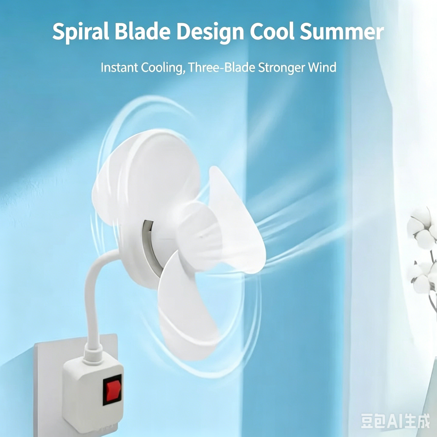 Plug-in Mini Desk Fan | 360° Adjustable Portable Fan-SUY
