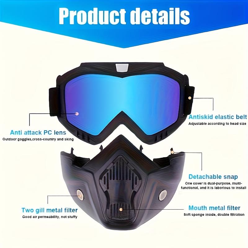 🥽✨ Full Face Protective Goggles with Anti-Fog HD Lens, Removable & Adjustable Face Shield for Everyday Use, and Comfortable Sponge Padding 💨🛡️-KPL