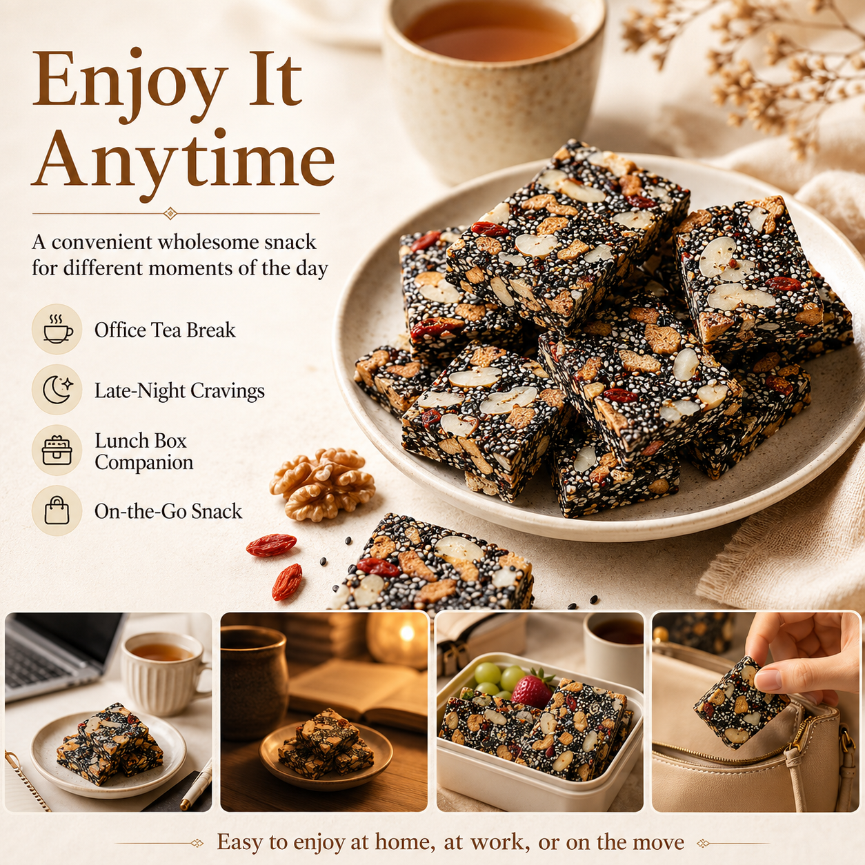 Premium Black Sesame Walnut Energy Bars ⭐-KPL
