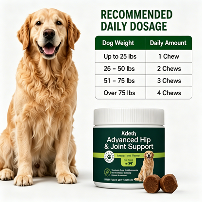 🐶 Advanced Strength Hip & Joint Chews | Pork Liver Flavor for Small & Medium Dogs-WBJ