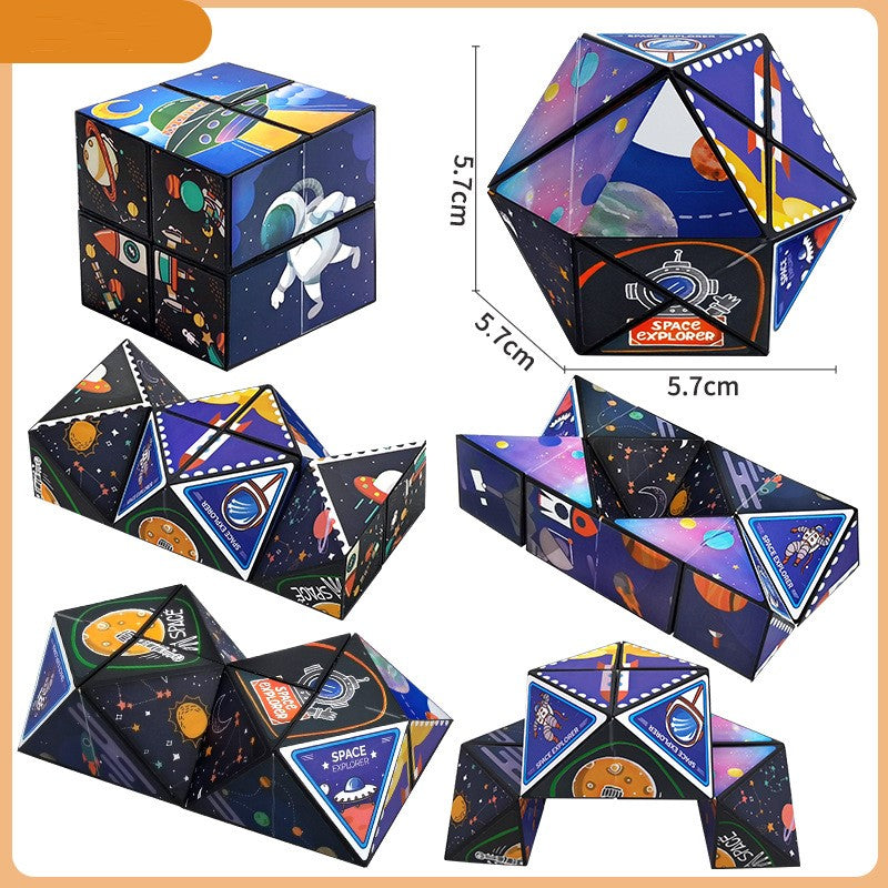 🧠Infinite Shape Magic Cube Puzzle – Creative Transforming IQ Fidget Toy for Kids & Adults-YOY