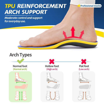 High Arch Support Orthotic Insoles For Men Women,Plantar Fasciitis Insoles,Work Boot Insoles For Standing All Day,Shock Absorbing Heavy Duty Support Relief Foot Pain,Orthotic Flat Feet,Heightening Insole,Chef,Food Service,Shoe Inserts,Sweat Footwear-AUX