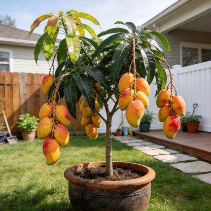 Live Mango Tree Plant Seedling | Beginner Friendly Fruit Tree for Backyard Garden | Tropical Home Gardening Plant.-KPL