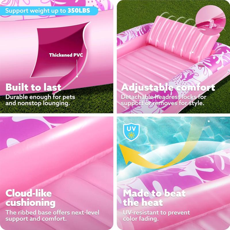 Oversized Adult Pool Float Mat, Sunbathing Bathtub Inflatable Raft, Water Sun Lounge Chair, Inflatable Kids Ball Pit Party Gift.-KPL