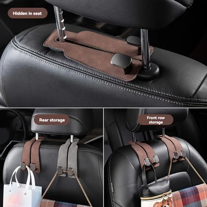 🚗Car Seat Back Storage Hook🪝 It has a bendable design to fit most car seats, suitable for both long-distance journeys and daily commutes✨-XLB