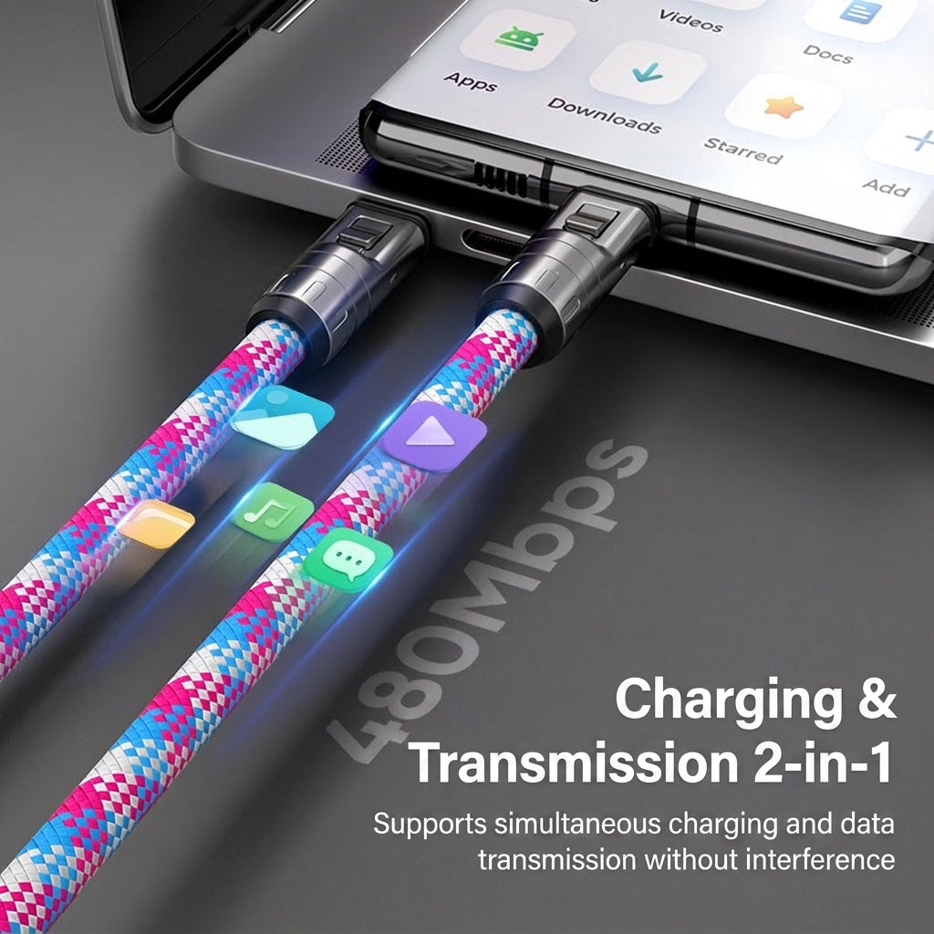 🚀 Free Your Hands, Power Your Life! The Ultimate 2-in-1 240W Lanyard Data Cable-DZT