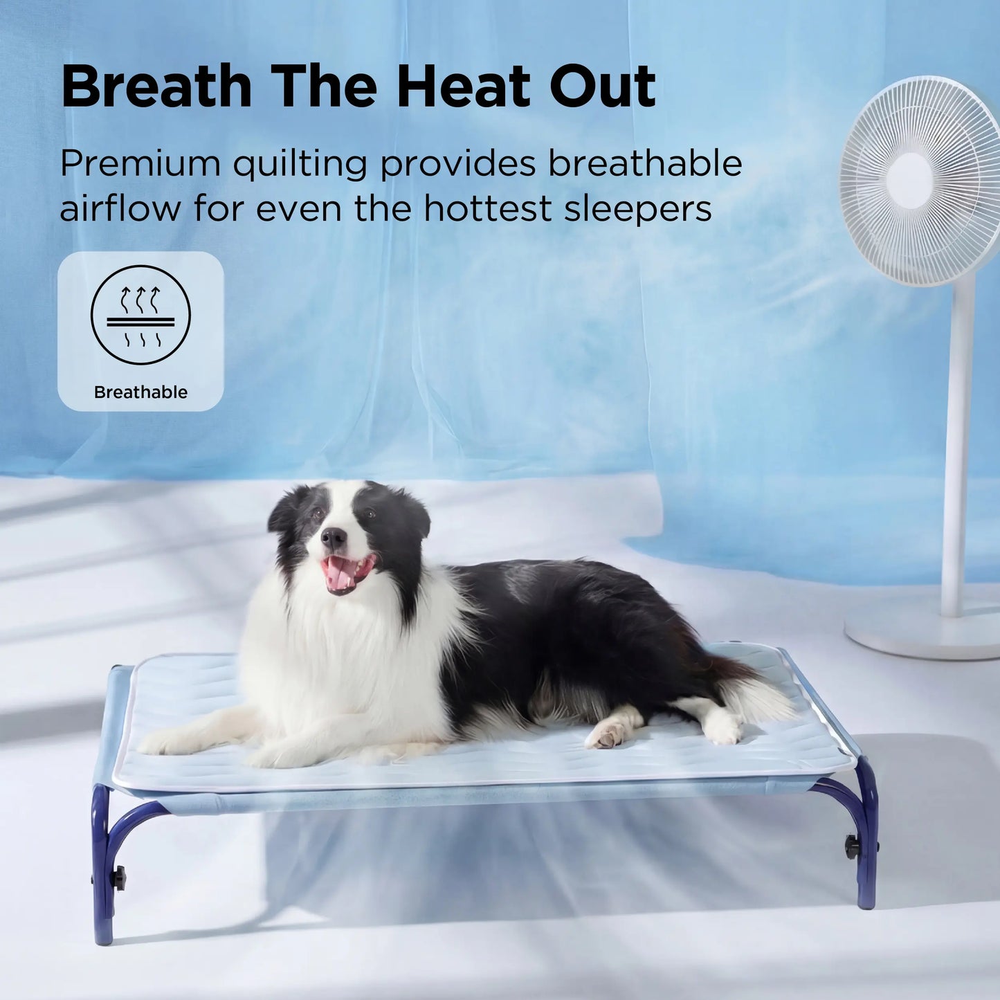 Bedsure AeroChill Wave Cooling Dog Mat - Breathable, Machine Washable & Versatile Pet Bed-DZT