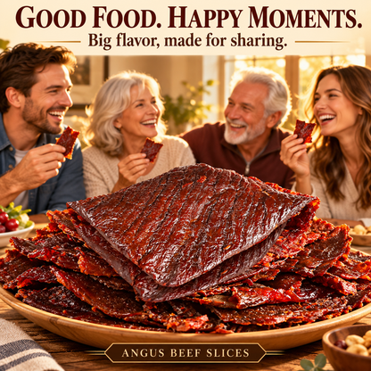 Premium Angus Sirloin Beef Jerky — Protein-Packed, Bold Flavor, Satisfying Chew-HJY