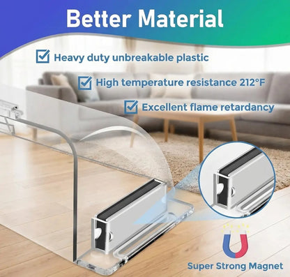 Premium Adjustable Magnetic Air Deflector | Clear Heat & AC Vent Cover (Fits 8.5" - 15") LGZ