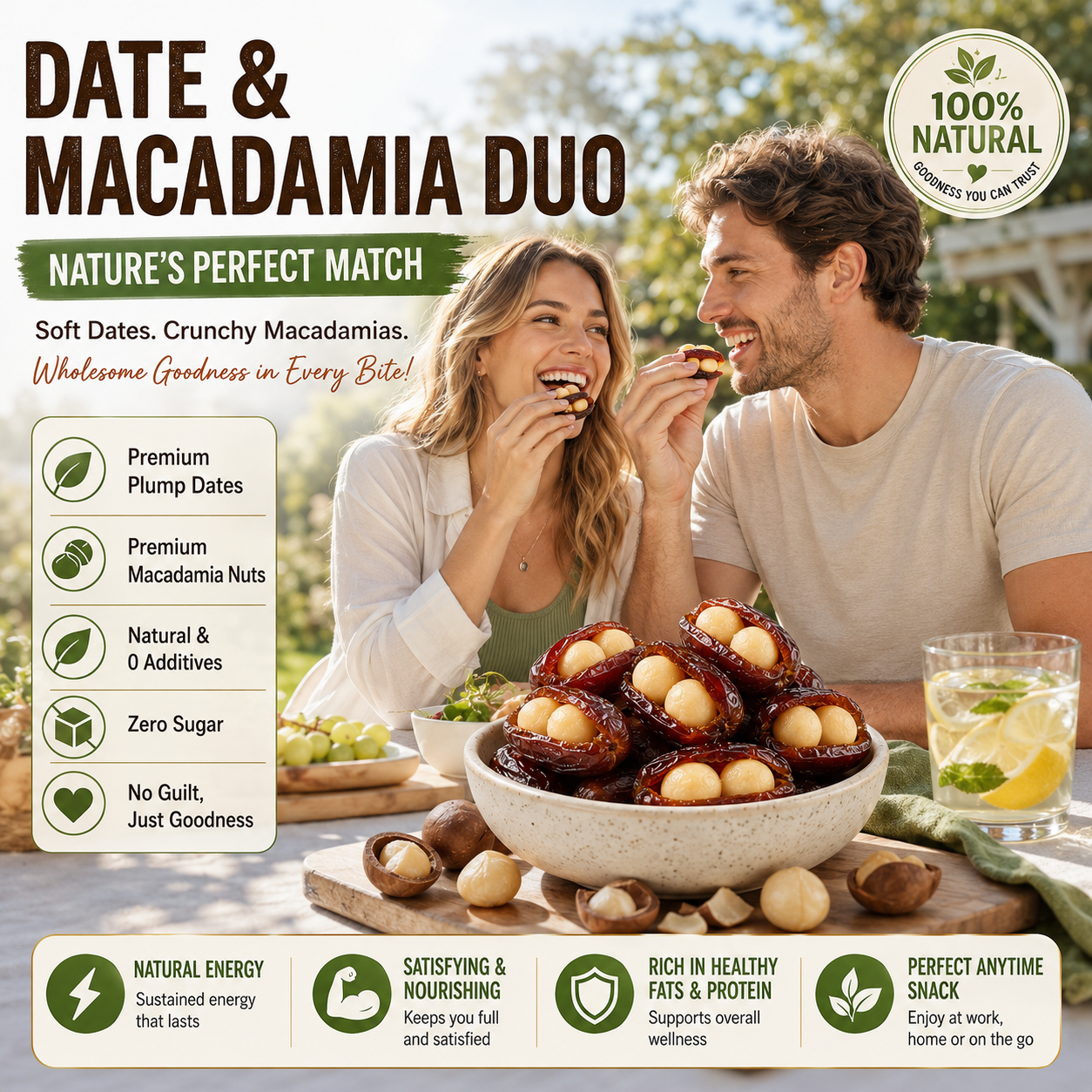 Premium Dates Stuffed with Macadamia Nuts-So delicious you can't stop eating-NEX