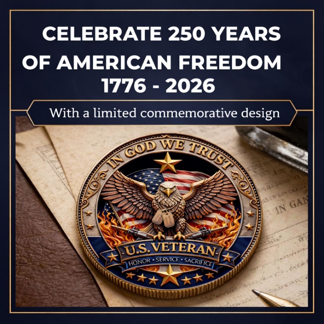 🔥Last Day 60% OFF 🔥 Honor America’s Heroes – 250 Years of Freedom Veteran Tribute Coin-ZBD