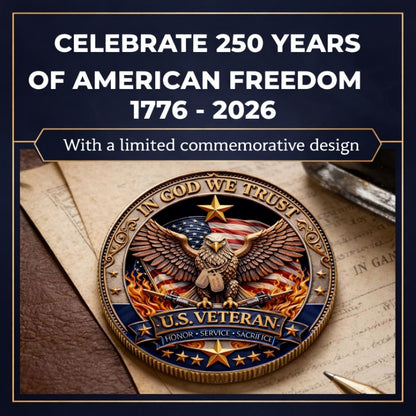 🔥Last Day 60% OFF 🔥 Honor America’s Heroes – 250 Years of Freedom Veteran Tribute Coin-ZBD
