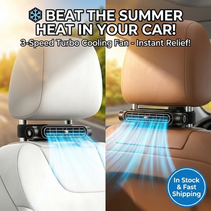 🚨 Melt In The Car? 🥶 Get This Turbo Car Seat Fan & Enjoy 3-Speed Instant Cool!-QZZ