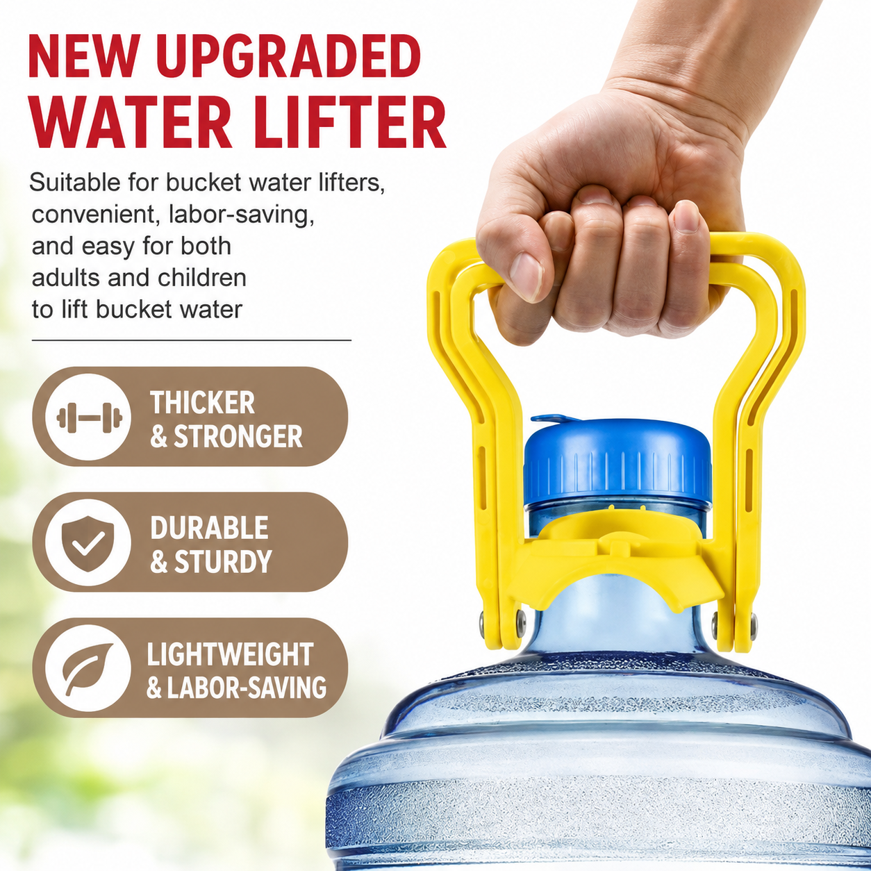 💪Portable Water Bucket Carrying Handle✨Save Your Hands From Heavy Lifting-YOY