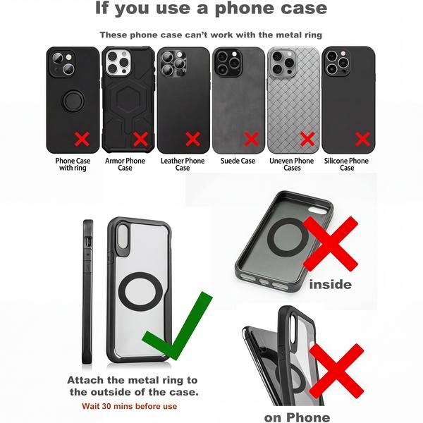 Magnetic Car Phone Mount, Strong Suction Cup Dashboard Holder, 360° Rotation Foldable Cell Phone Stand for Car-TTT