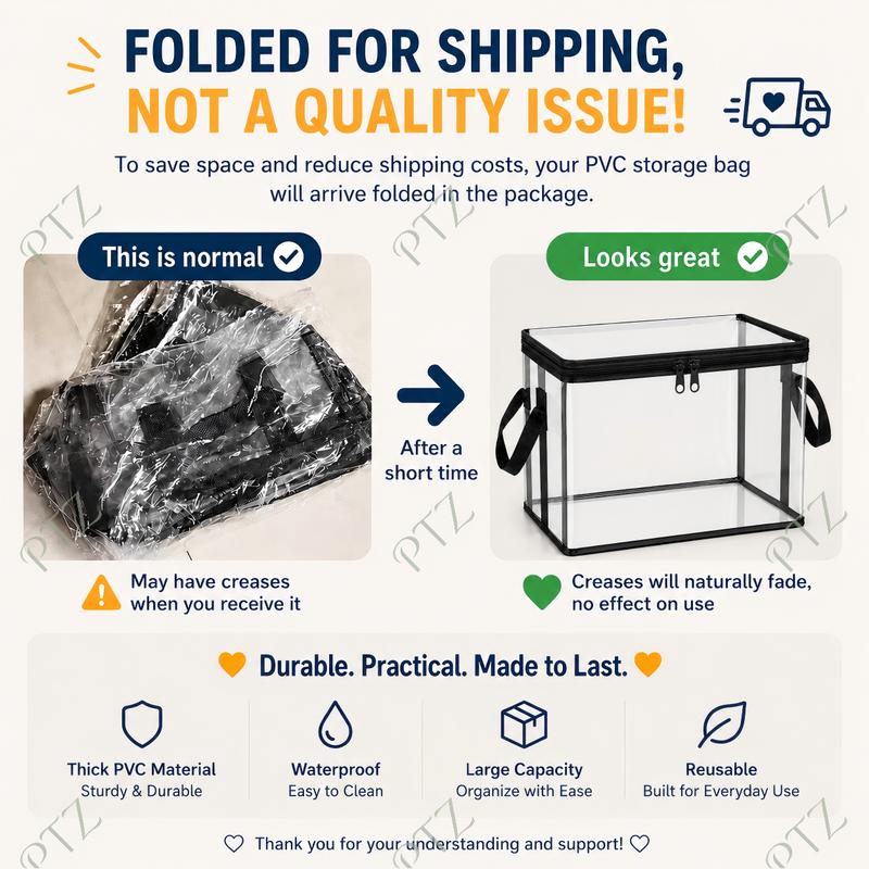 📦📦Large Clear Thick Plastic Storage Box with Hinged Lid, Heavy Duty High Capacity Organizer Bin, Free Shipping for Home Camping Travel Attic Moving-AUX