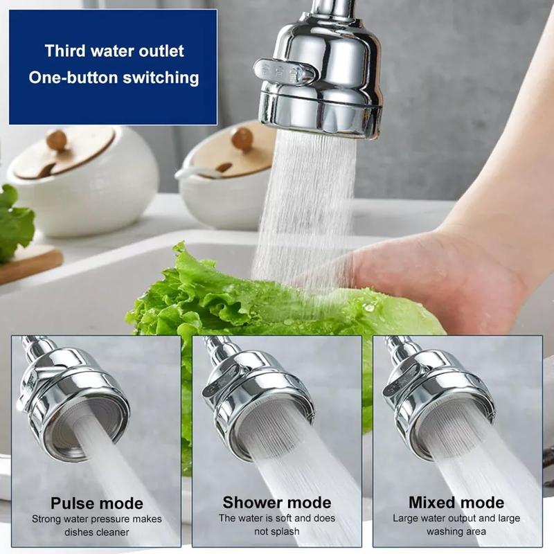 3-in-1 360° Rotatable Faucet Extender | Anti-Splash Kitchen Sink Aerator with Dual Modes-QZZ