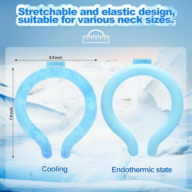 ❄️❄️Reusable Neck Cooler Ice Ring | Wearable Body Cooling Tube for Summer, Running, Hiking & Heat Relief-AUX