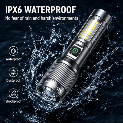 🔦 All-in-One Rechargeable Flashlight for Camping, Hiking & Emergencies ⛺-WBJ