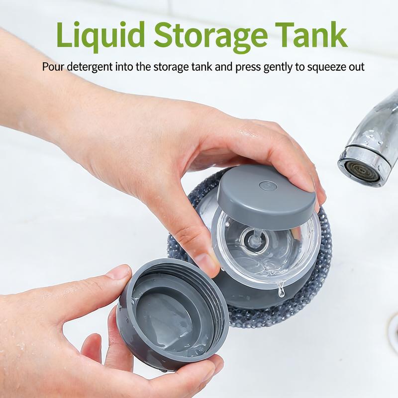 Soap Dispensing Pot Brush | The Ultimate Grease Fighter That Protects Your Hands!-DZT