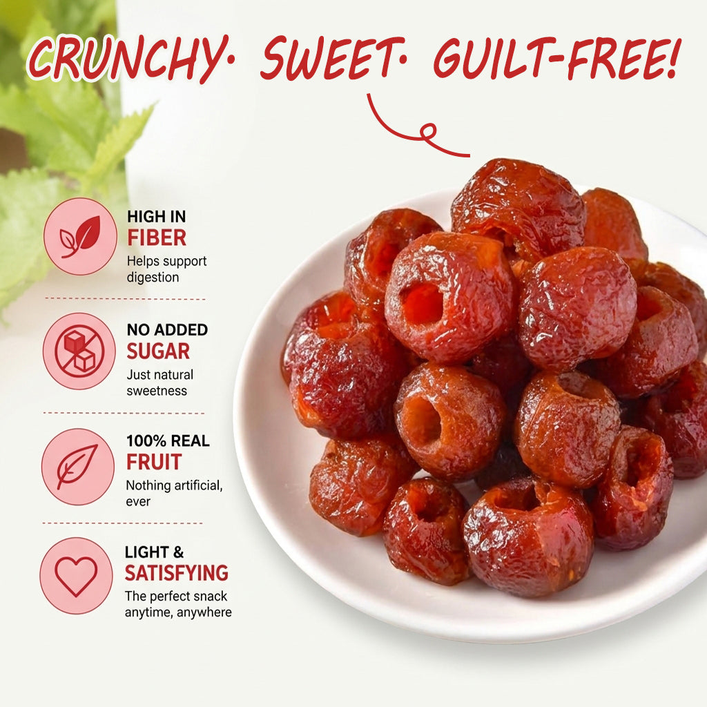 😋Hollow Dried Hawthorn Berries - 🍃100% Natural Digestive Healthy Fruit Snack, Seedless & Plump Preserved Hawthorn-XLB