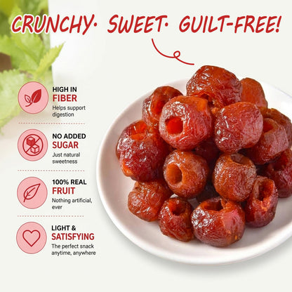 😋Hollow Dried Hawthorn Berries - 🍃100% Natural Digestive Healthy Fruit Snack, Seedless & Plump Preserved Hawthorn-XLB