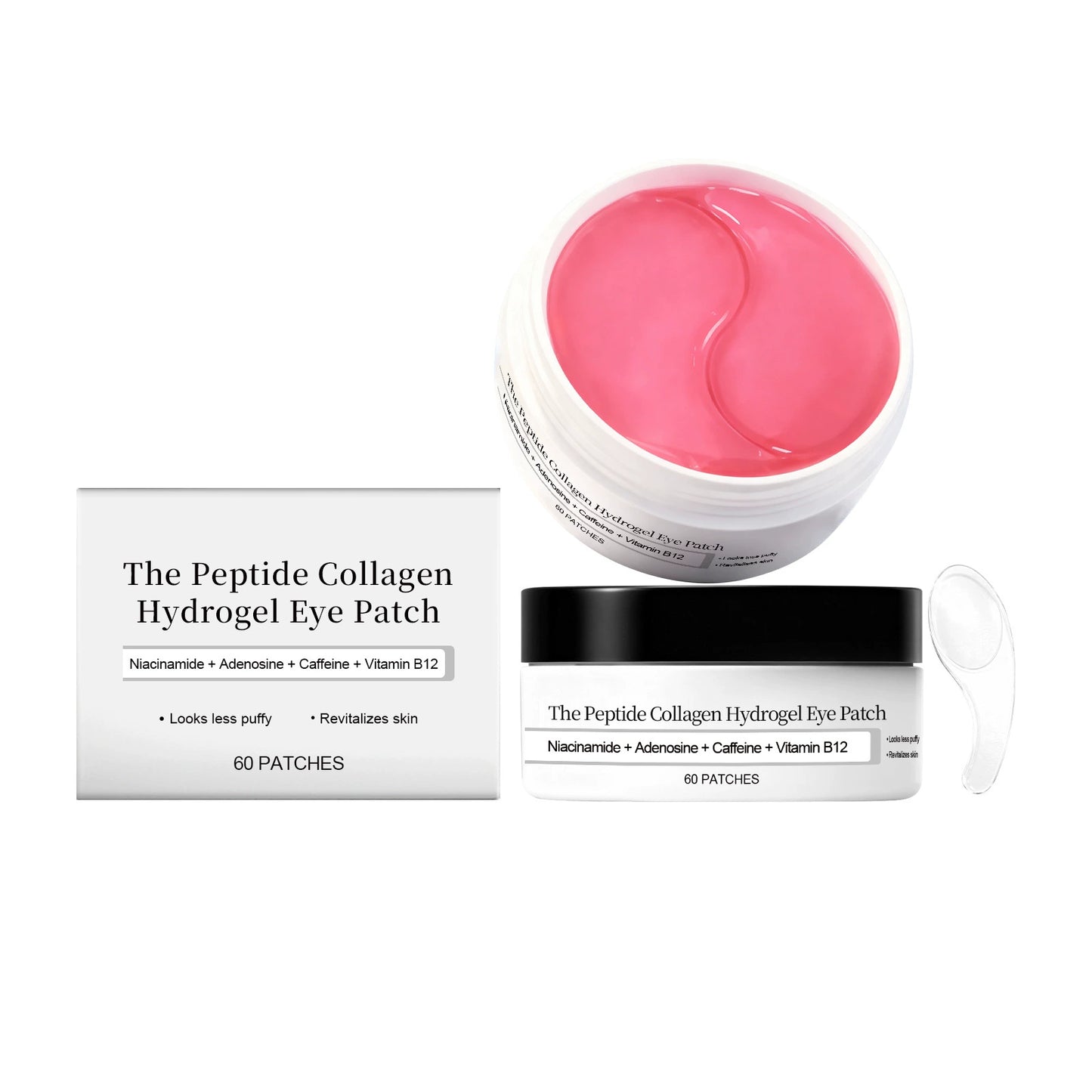 Collagen Hydrogel Eye Patches – 60PCS | Reduce Puffiness & Hydrate Dark Circles in Just 10 Minutes ✨👀💧-KPL