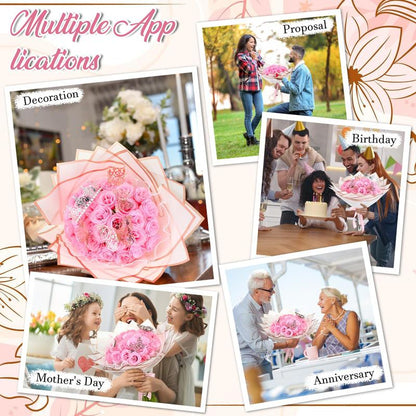 Mother’s Day Glitter Rose Bouquet DIY Artificial Flower Set with 3D Butterfly, Crown, Alphabet Stickers & Ribbon — Perfect Gift for Girlfriend, Wife, Mom & Women, Ideal for Valentine’s Day, Birthdays, Proposals, Anniversaries & Graduation 💐✨-KPL