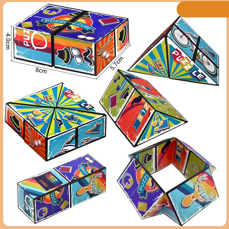 🧠Infinite Shape Magic Cube Puzzle – Creative Transforming IQ Fidget Toy for Kids & Adults-YOY