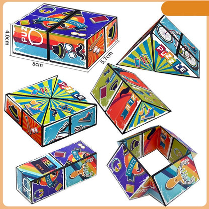 🧠Infinite Shape Magic Cube Puzzle – Creative Transforming IQ Fidget Toy for Kids & Adults-YOY