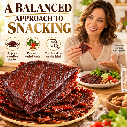 Premium Angus Sirloin Beef Jerky — Protein-Packed, Bold Flavor, Satisfying Chew-HJY