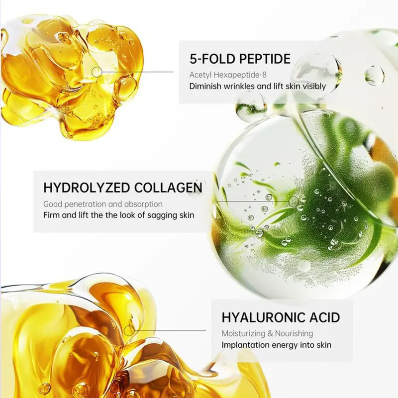 🤍 Smooth Wrinkles & Reduce Double Chin with Collagen Neck Firming Cream Suitable for Wrinkled Skin,with Hyaluronic Acid,VitaminC+E-XLB