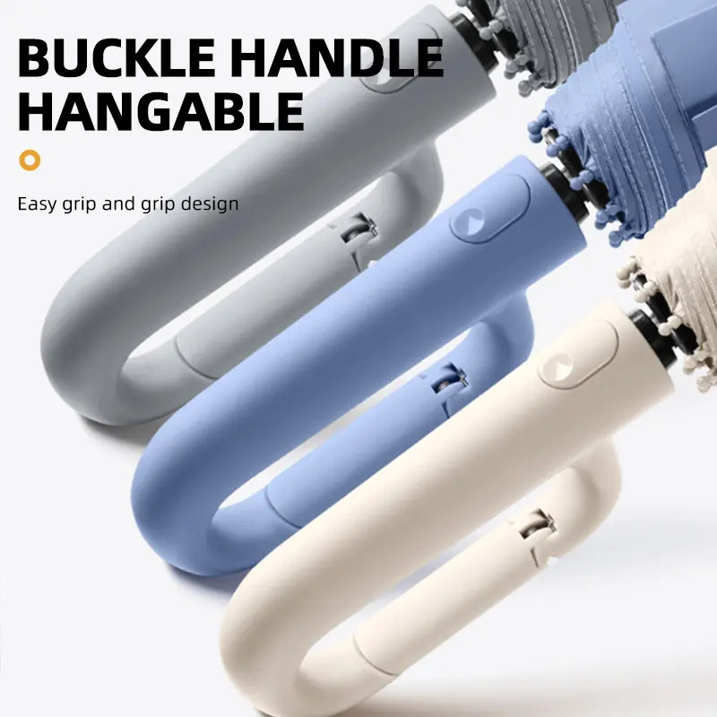 ☂️Automatic Folding Umbrella, Loop Buckle Design, Windproof Waterproof Sun Protection, Dual Use for Men Women-XLB
