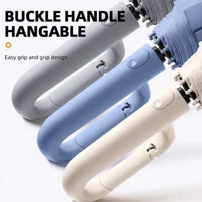 ☂️Automatic Folding Umbrella, Loop Buckle Design, Windproof Waterproof Sun Protection, Dual Use for Men Women-XLB
