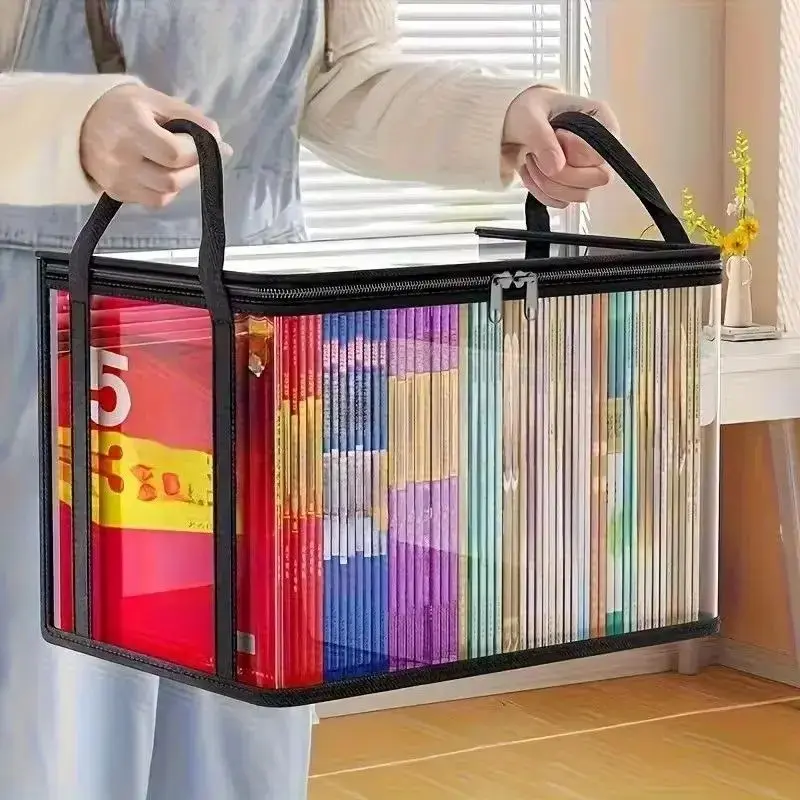 📦 Large Clear Thick Plastic Storage Box with Hinged Lid, Heavy-Duty Durable High Capacity Organizer, Perfect for Home 🏠, Camping ⛺, Travel ✈️, Attic and Moving 🚚-XLB