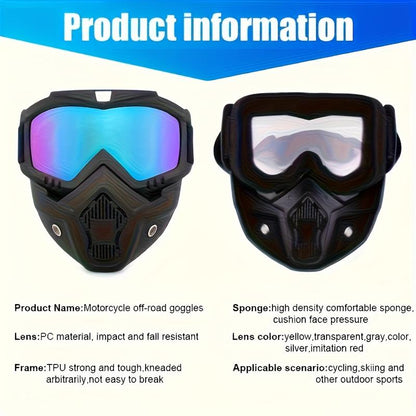 🥽✨ Full Face Protective Goggles with Anti-Fog HD Lens, Removable & Adjustable Face Shield for Everyday Use, and Comfortable Sponge Padding 💨🛡️-KPL
