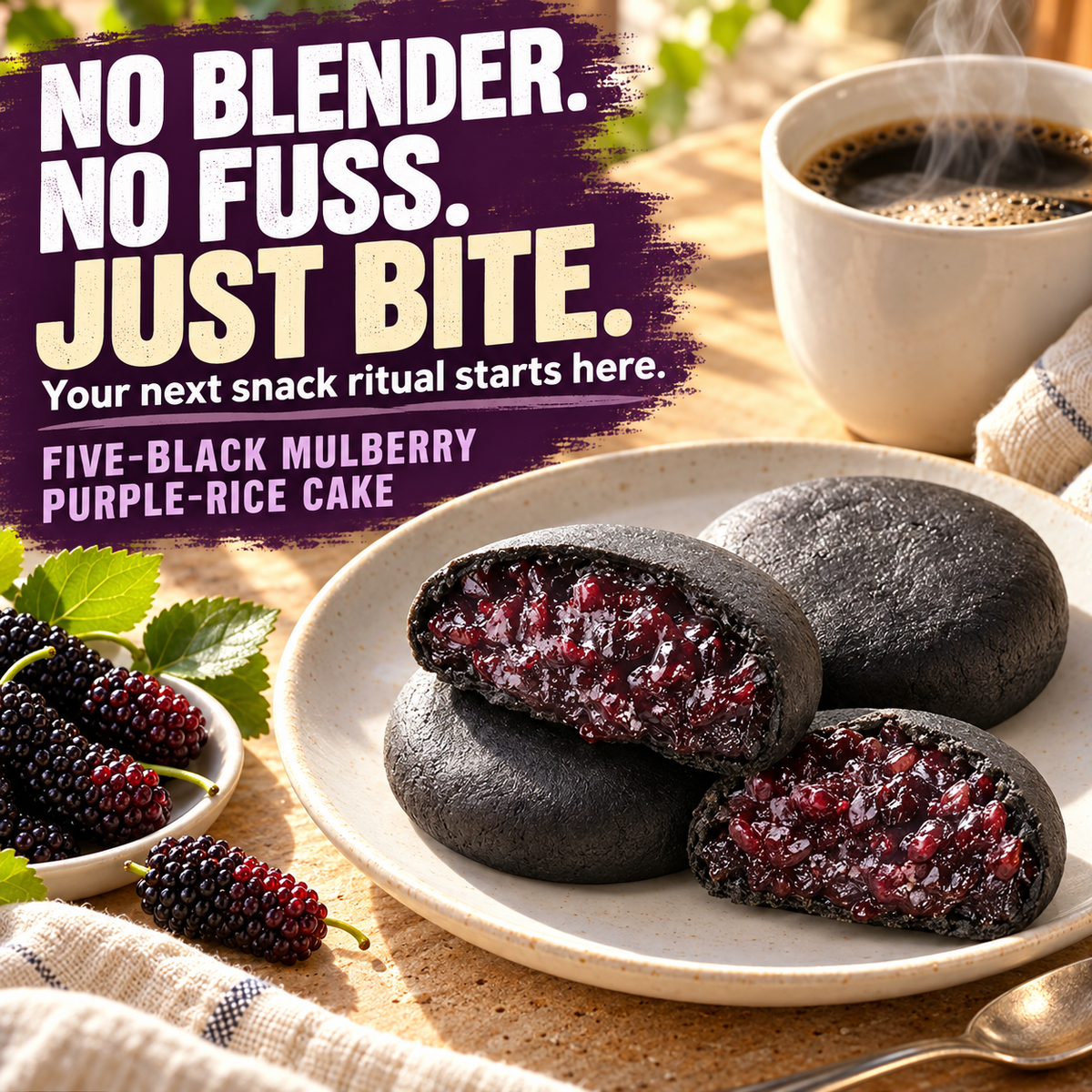 Five-Black Mulberry & Purple Rice Cake-ZRT