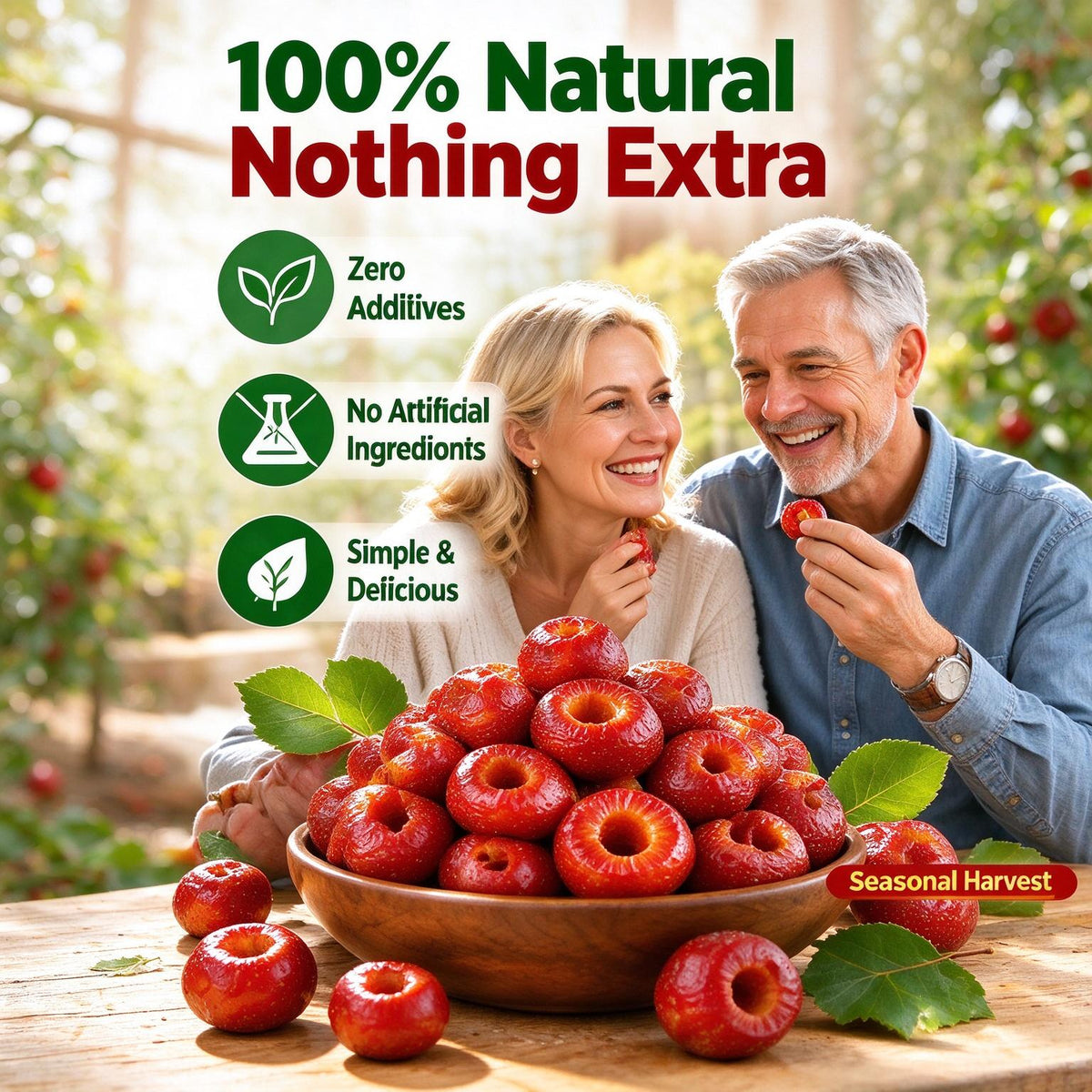 100% Natural • Zero Additives • Pitted Hollow Hawthorn-ZRT