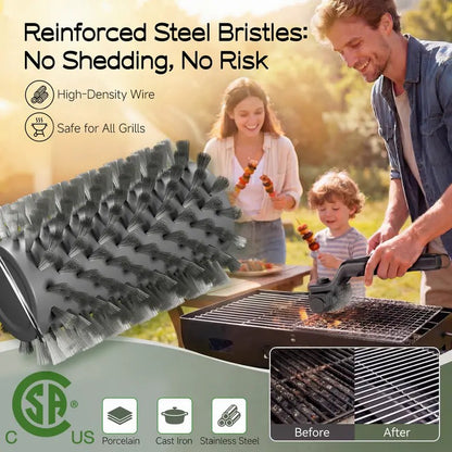 Premium Cordless Electric BBQ Grill Brush | High-Torque Cleaner with Adjustable Angle & Replacement Heads 🥩🔥 LGZ