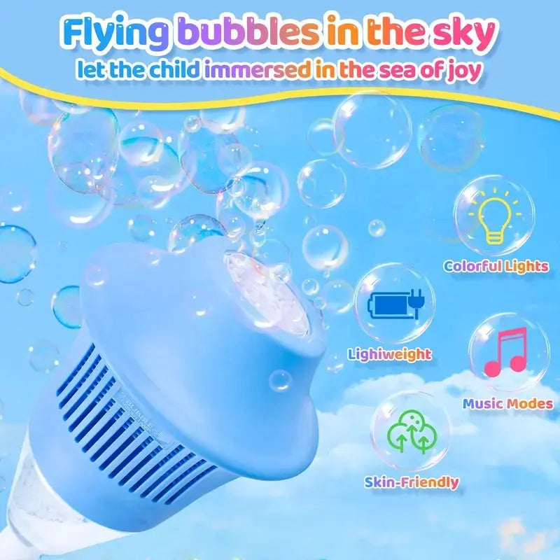 Ultimate Automatic Bubble Machine with Adjustable Stand & LED Lights | Rechargeable Outdoor Summer Toy 🫧 -LGZ