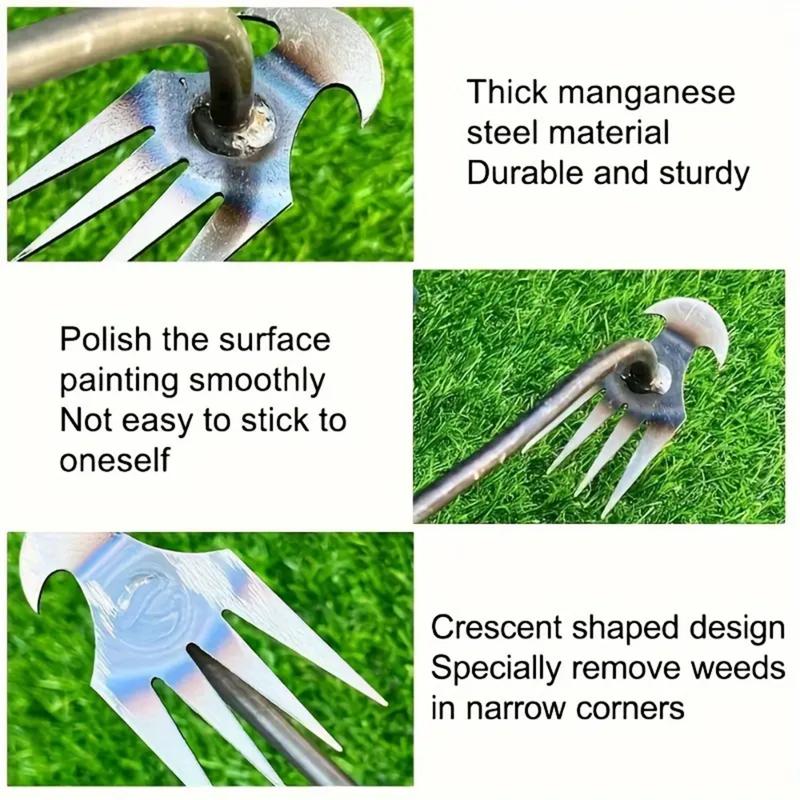 ✅ Upgraded Durable Weed Remover Tool 🌱 Uproot Weeds Completely Forever | Multi-Functional Shovel Rake for Vegetable Gardening-AUX