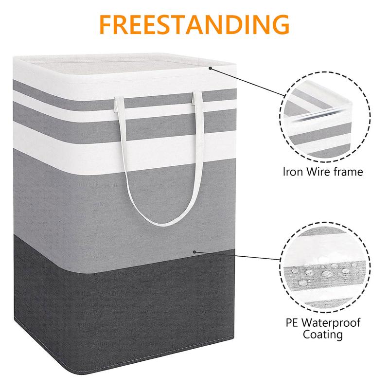 Collapsible Laundry Hamper Set, Large Capacity Fabric Laundry Baskets with Handles for Clothes & Storage-TTT