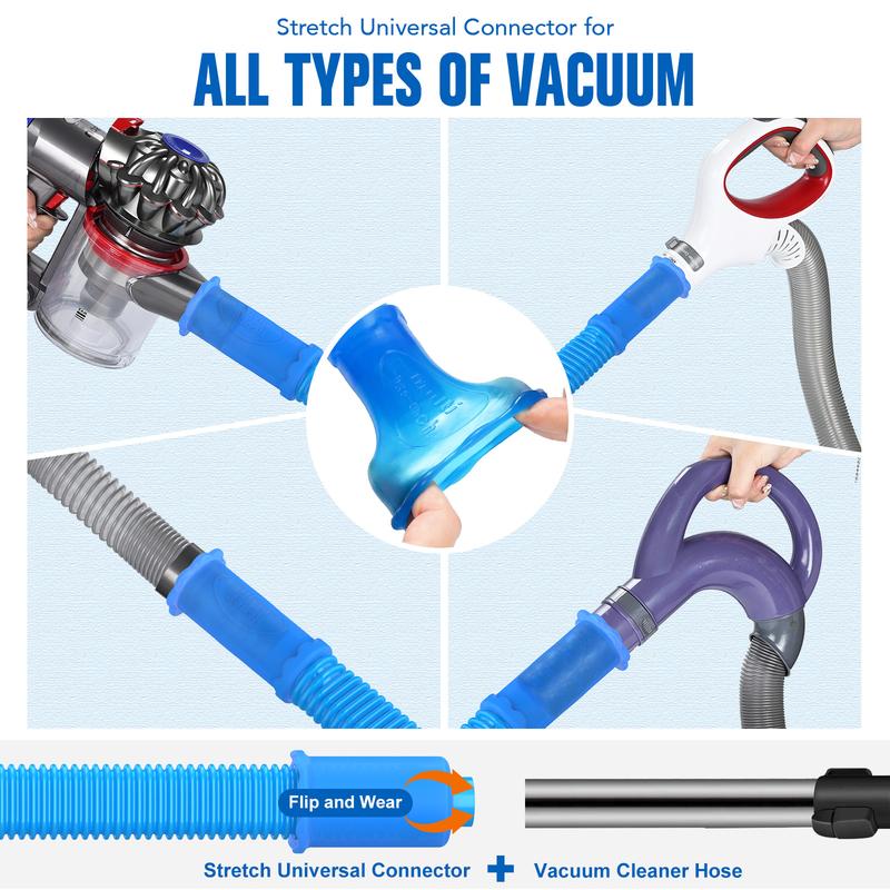 Dryer Vent Cleaner Kit - Universal Stretch Vacuum Hose Lint Remover Attachment-VIM
